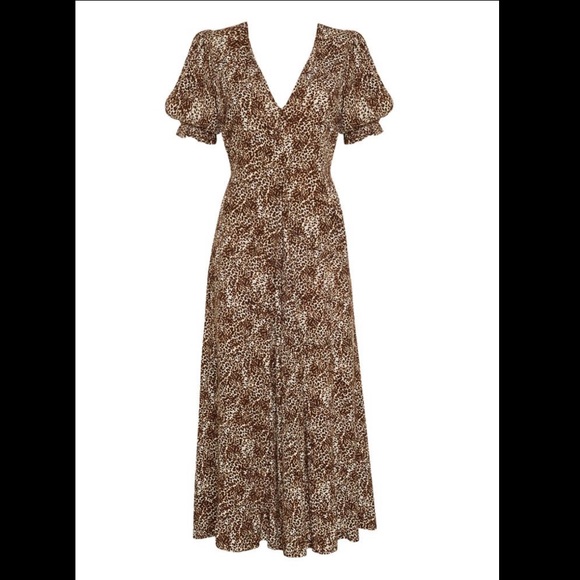 Faithfull the Brand Dresses & Skirts - Faithfull the Brand Maggie Midi in Charlie Leopard